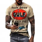 Fashion Gulf Oil vintage 3D Print T-shirt Men Women Hip Hop Casual Short Sleeve Streetwear Tops