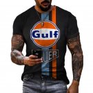 Fashion Gulf Oil vintage 3D Print T-shirt Men Women Hip Hop Casual Short Sleeve Streetwear Tops