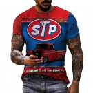 Fashion STP 3D Printed T-Shirt Men Retro Round Neck Short Sleeve Casual Oversized Tees Summer Tops