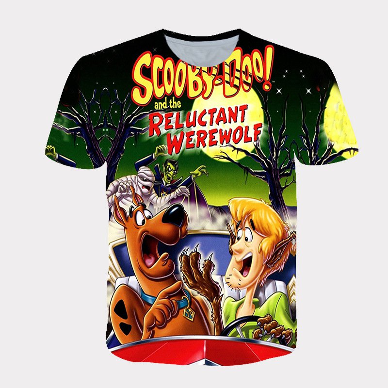 Anime 3d Print T Shirt Men Scooby Doo Fashion T-shirt Harajuku Top Tees Funny Boys Tshirt