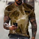 Men's Summer New Fashion T-Shirt 3D Print Top O-Neck Short Sleeve Plus Size Streetwear