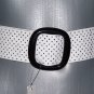 NWT New Reversible Black & White Polka Dot Belt BL Buckle Cherries S M