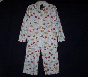 Nick & Nora Cherry Cherries & Blue Birds Pajama Set