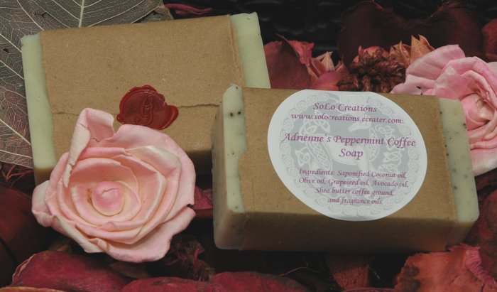 Adrienne's Peppermint with Coffee Soap