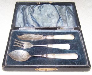 Sterling Silver Relish Set W/ Original Case