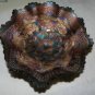 Fenton Two Flowers Carnival Glass Bowl