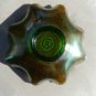 Fenton Green Captive Rose 8 Inch Carnival Glass Bowl