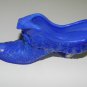 Fenton Cat Head Collectible Blue Slag Glass Shoe