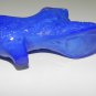 Fenton Cat Head Collectible Blue Slag Glass Shoe