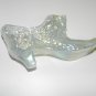 Boyd Pearl White Cat Head Collectible Glass Shoe