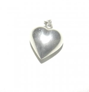Sterling Silver Puffy Heart Charm