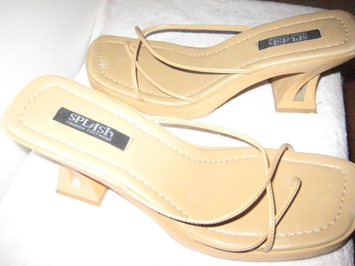 new look tan mules