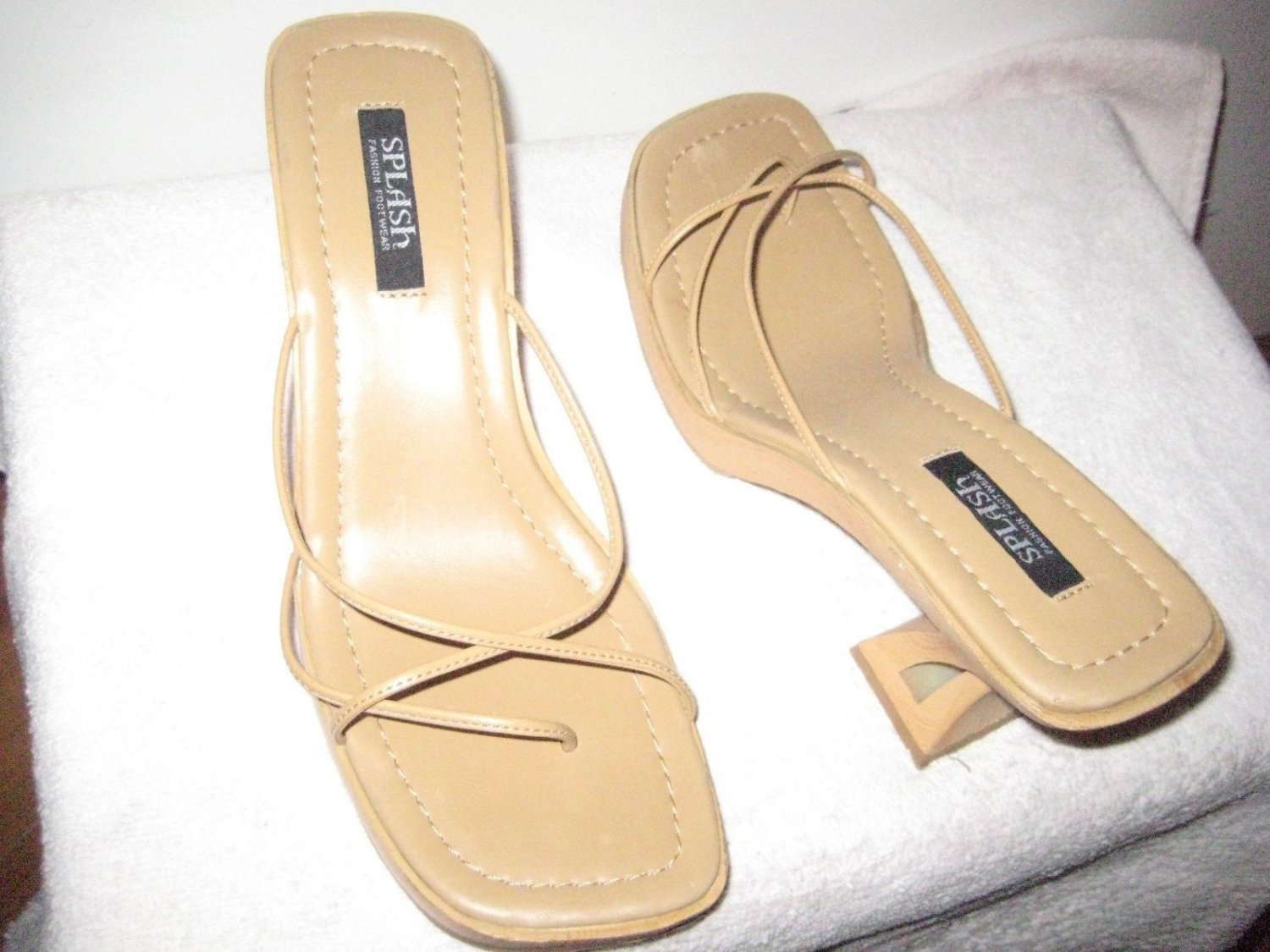 new look tan mules