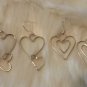 Sterling Silver Double Heart Earrings & Pendant set 1 1/2 long