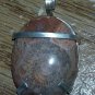 Fossil Coral Sterling silver Pendant 1 1/2"