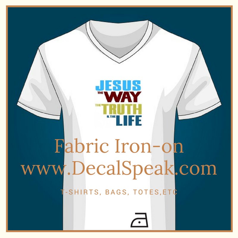 Jesus the Way the truth & the Light Fabric Iron-on