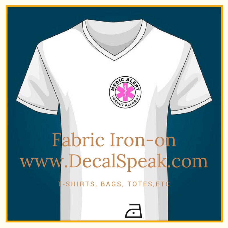 Medic Alert Peanut Allergy Fabric Iron-on