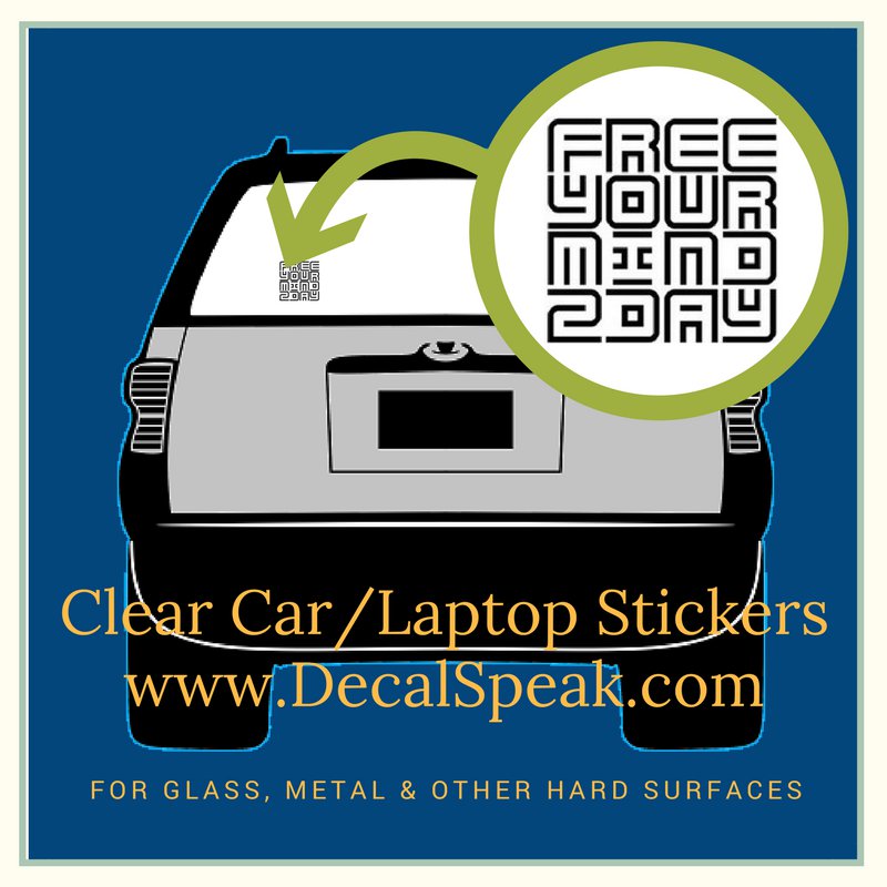 Free Your Mind Clear Car/Laptop Sticker