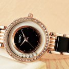 Kimio Rolling Crystal Diamond Gold Bracelet Women's Fashion Quartz-Watch