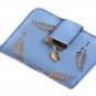 Blue Gold Leaf Small Wallet