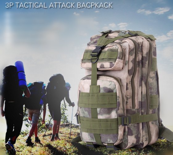 3P Tactical Attack Waterproof nylon Outdoor Backpack