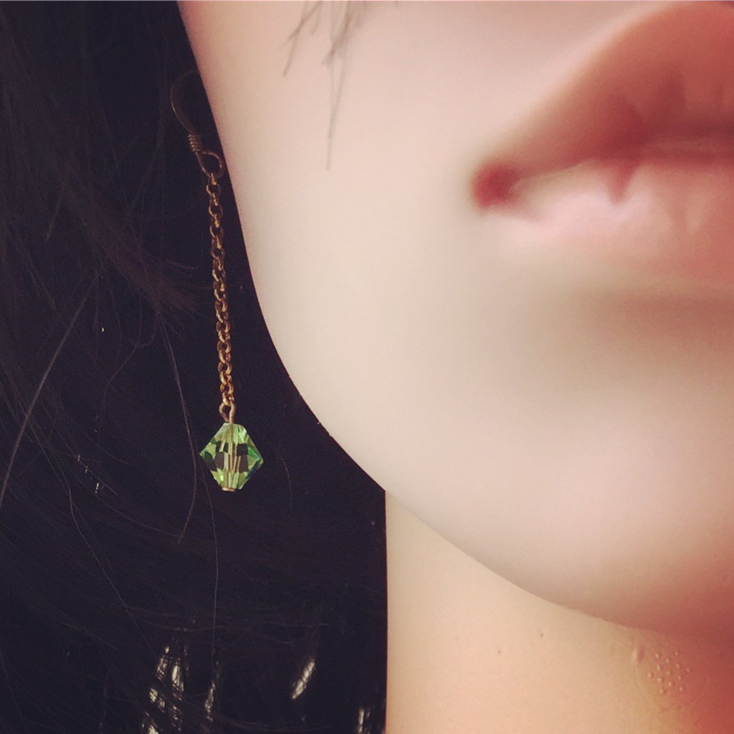 essem JAC "Customizable" Swarovski Crystals & Gold Filled Chain Drop Earrings