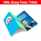 250 Brochures 8.5x11 / 100 lb. Gloss Book / Full Color / Trifold / Free Shipping