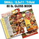 500 Takeout Menus / 8.5x11 SMALL / 80 lb. Glossy Finish / Full Color / Free Shipping