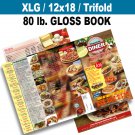 500 Takeout Menus / 12x18 XLG / 80 lb. Glossy Finish / Full Color / Free Shipping