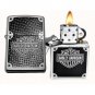 Zippo Harley Davidson Carbon Fibre Satin Chrome - Zippo 24025