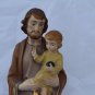 St Joseph the Worker Statue Christ Figurine OIL PAINTING AND GOLD IN WOOD