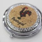 Pocket Make Up Double Mirror Box Purse Cosmetic Souvenir COCK IT BRIGHT
