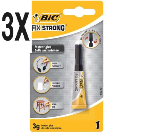 Super glue 3 X BIC Fix Strong 3g