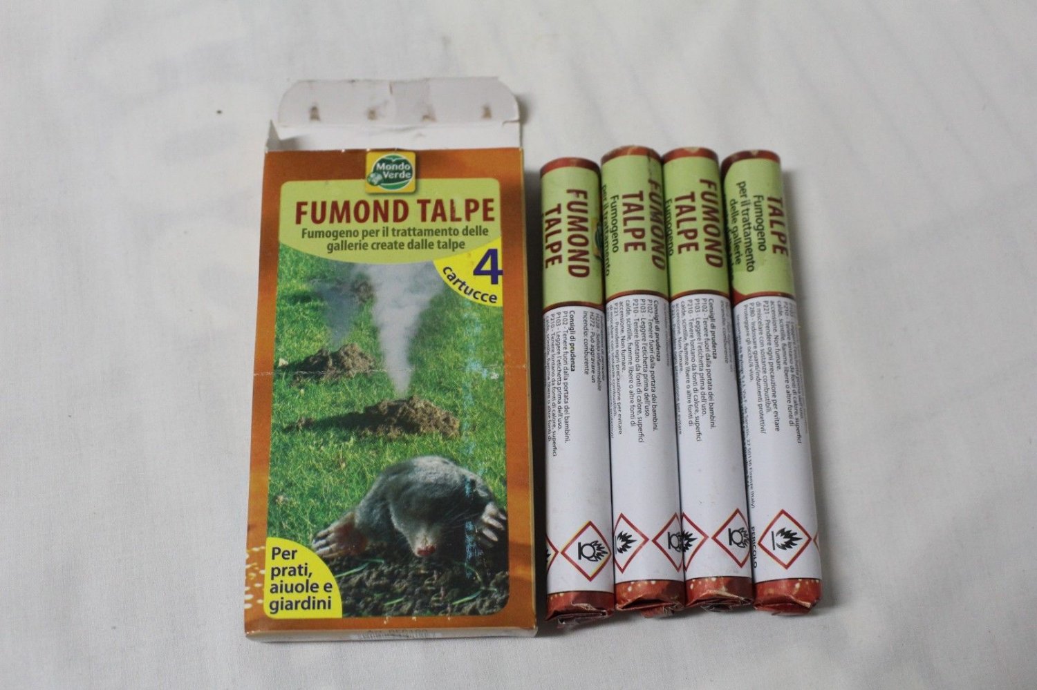 8 x Smoke bomb Professional Blind moles Mole Repellent up to 50 m2 hole