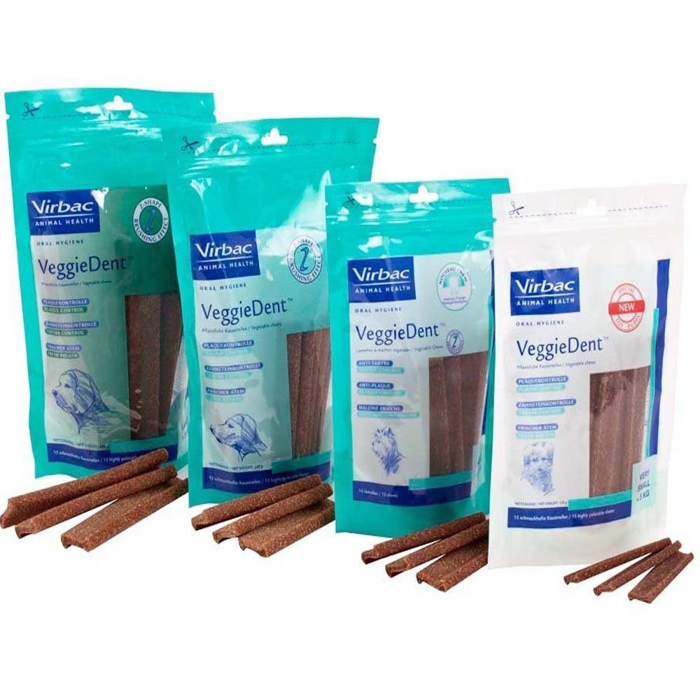 Virbac Veggie Dent Dog Dental Chews (15 Chews) 2kgs more 30kgs