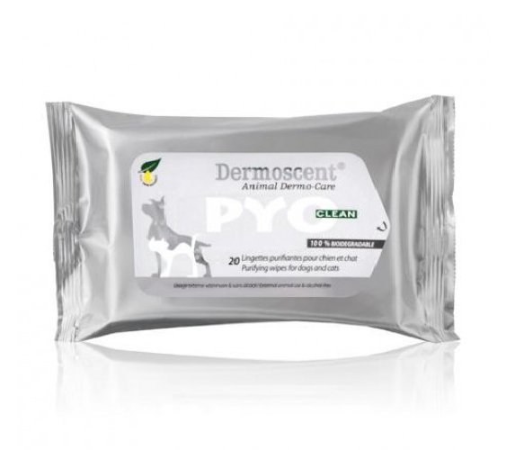 Dermoscent PyoClean Wipes Dogs Cats Skin ear infections atopic dermatitis rashes
