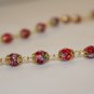 Rosary of Rich Widow - Red and Rose and Gold