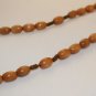 rosary with dark wood handmade and metal cross