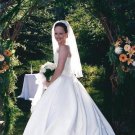 Elbow wedding veil WHITE