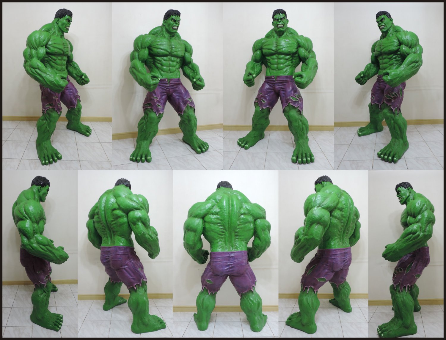 Custom Made Life Size Hulk Superhero Statue Prop