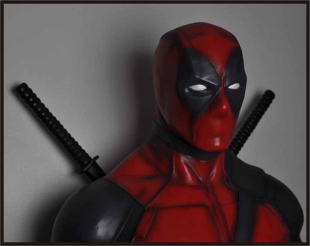 deadpool head statue