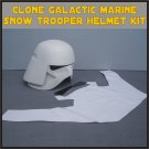 Custom Made Star Wars Clone Galactic Marine Trooper Cody Life Size Helmet Prop Kit