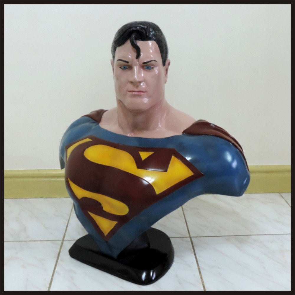 Custom Made Life Size Alex Ross Superman Superhero Bust Figure Prop