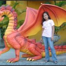 Custom Made Life Size 6' tall 12' long Dragon Statue SCA-LARP