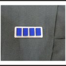 Custom Made Star Wars Imperial Officer Rank Bar Prop with Mag-lock: 4 Blue