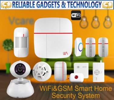 Vcare Dual Network Smart Home Security System Ios And Android Apps Max 100 Users