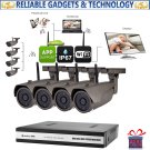 Camnoopy NVR Kit 4X 720p Cameras 15M Night Vision IR Cut 1/4 Inch CMOS Sensor