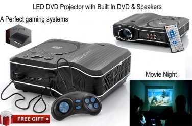 bundle Projector DVD Player Built In + Speaker - LED 800x600 TV, and AV Inputs