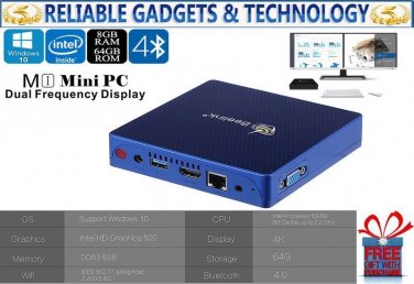 Beelink M1 Windows 10 Apollo Lake QuadCore 4K BT 4.0 8G+64GB Dual-Band WiFi
