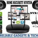 Security 4CH Camera NVR Kit 1080p HD, WiFi, IP66, IR Cut 30m, NightVi, App, Free